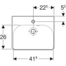 Тумба с раковиной GEBERIT SMYLE SQUARE 45 500,351.JR.1+500.222.01.1 пекан левый